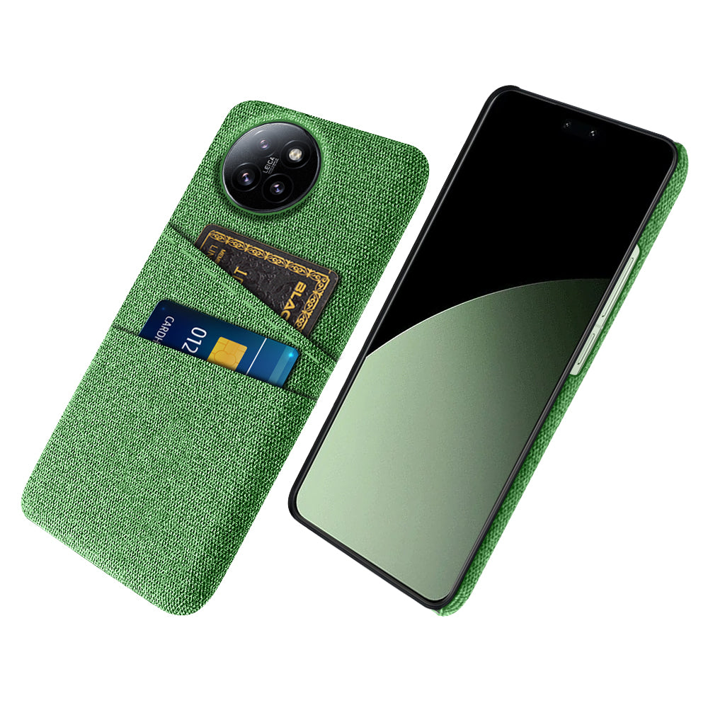For Xiaomi Civi 4 Pro 5G Case Dual Card Slots Cloth Texture Hard PC Phone Cover For Xiaomi Civi 4 Pro 5G Case Dual Card Slots Cloth Texture Hard PC Phone Cover
